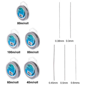 0.3-0.6mm Tiger Tail Wire Stainless Steel for DIY Jewelry Making Crafts