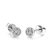 0.3/0.5 Round Cut Lab Diamond Moissanite Stud Earrings S925 Sterling Silver