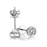 0.3/0.5 Round Cut Lab Diamond Moissanite Stud Earrings S925 Sterling Silver