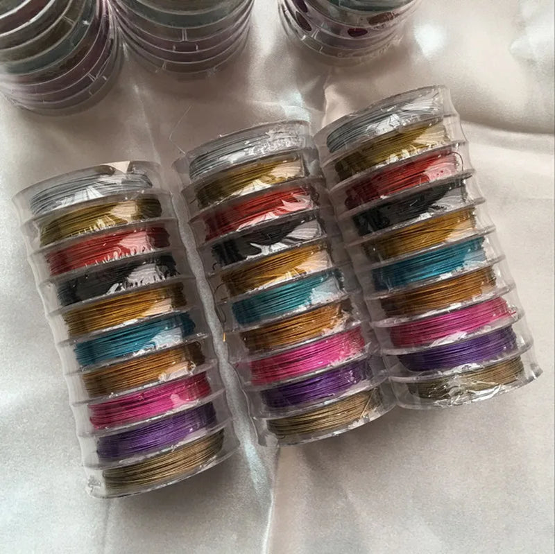 0.38MM 10M/Pcs 20Pcs/lot Mix Steel Cords Beading Wires Jewelry Findings