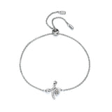 0.3CT Moissanite Bowknot Bracelet Women 18K Plated Charm Bracelet Bangle