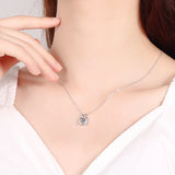 0.3CT Moissanite Necklace Sterling Silver Elegant Diamond Women's Gift