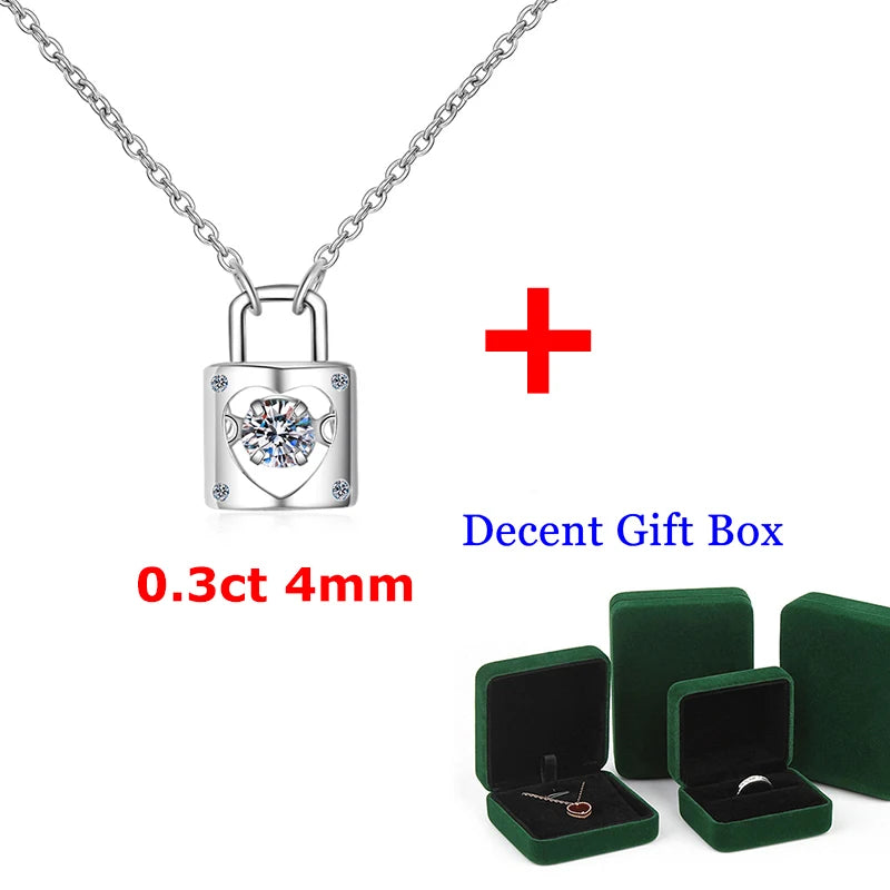 0.3CT Moissanite Necklace Sterling Silver Elegant Diamond Women's Gift