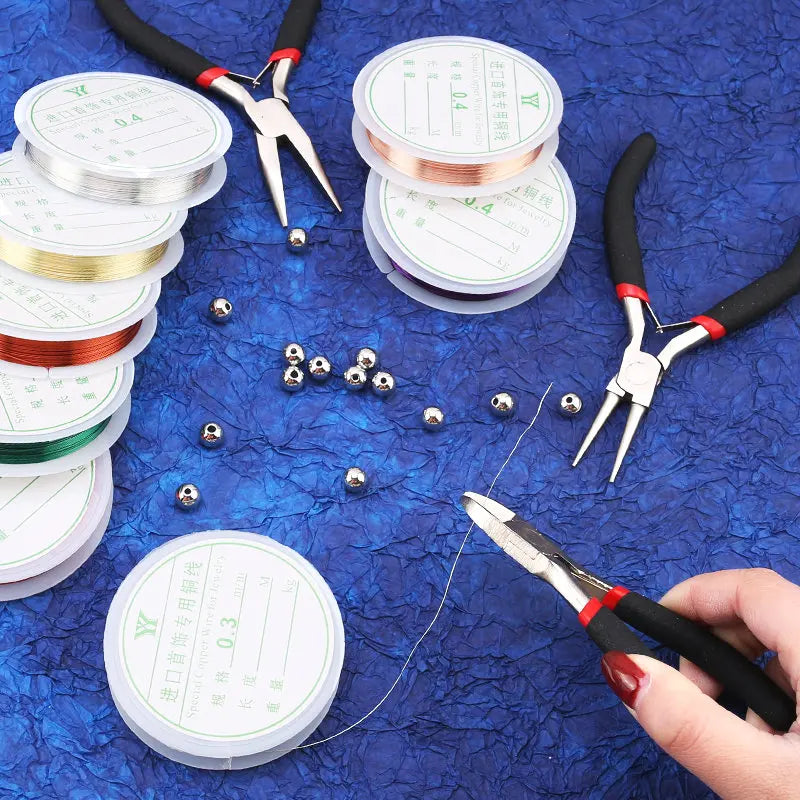 0.3mm 0.4mm Colorful Copper Wire Beading Thread for Bracelet DIY