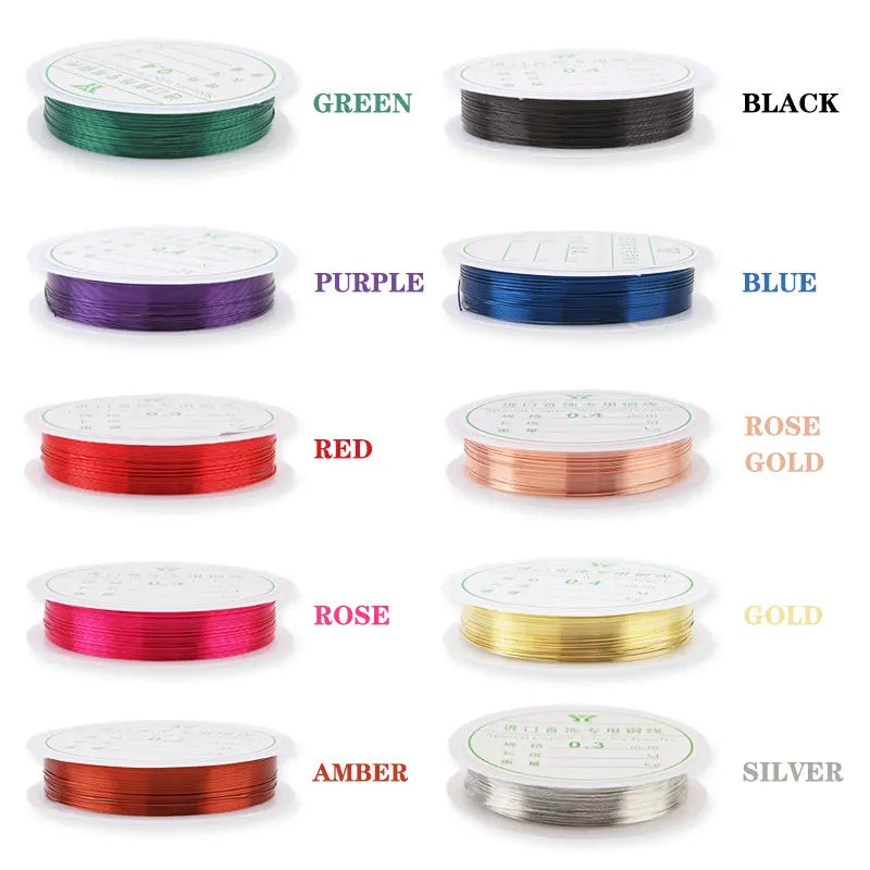 Mixed Colorful Copper Wire Thread Beading Wire for Jewelry Making DIY Bracelet