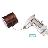 0.3mm 0.6mm 0.8mm Copper Beading Wire String SaddleBrown