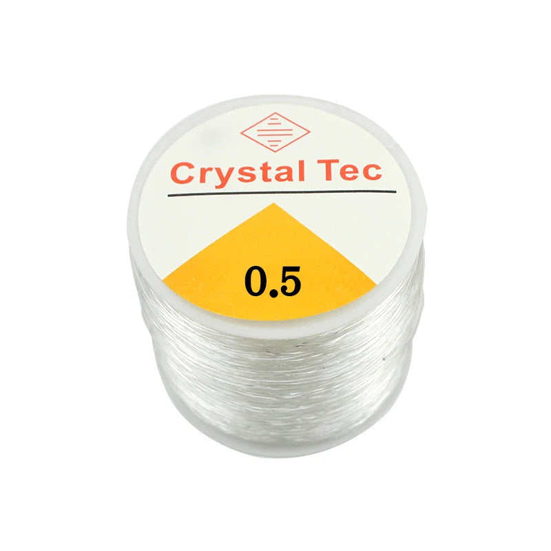 0.5-1mm Clear Elastic Beading Cord for Jewelry Making DIY