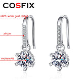 0.5CT Moissanite Drop Earrings S925 Sterling Silver Wedding Jewelry
