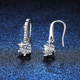 0.5CT Moissanite Drop Earrings S925 Sterling Silver Wedding Jewelry
