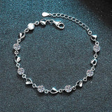 0.5CT 7 Moissanite Love Bracelet S925 Sterling Silver Wedding Gift