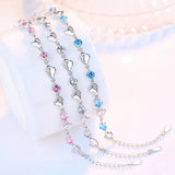 0.5CT 7 Moissanite Love Bracelet S925 Sterling Silver Jewelry