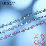 0.5CT 7 Moissanite Love Bracelet S925 Sterling Silver Jewelry Wedding Party Woma