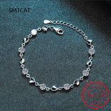 0.5CT Moissanite Love Bracelet S925 Sterling Silver Wedding Party Gift