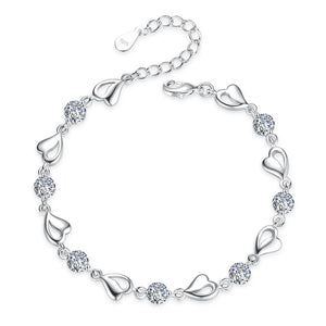 0.5CT 7 Moissanite Love Bracelet S925 Sterling Silver Jewelry