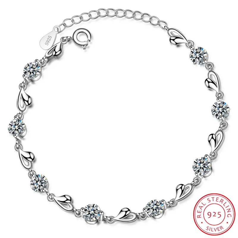 0.5CT Moissanite Love Bracelet S925 Sterling Silver Jewelry