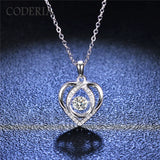 0.5CT Moissanite Pendant Necklace Sterling Silver