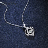 0.5CT Moissanite Pendant Necklace Sterling Silver