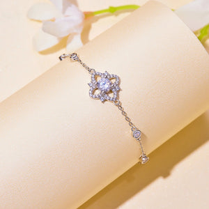 0.5CT Mossan Stone Bracelet 925 Sterling Silver Necklace Charm Women's Jewelry