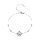 0.5CT Mossan Stone Bracelet 925 Sterling Silver Necklace Charm Women's Jewelry