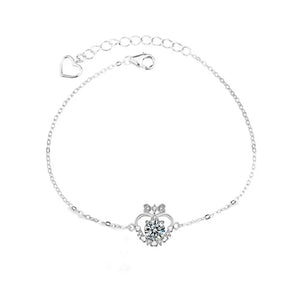 0.5ct Green Moissanite Heart Bracelet 925 Silver Lab Diamond Love Bangle