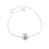 0.5ct Green Moissanite Heart Bracelet 925 Silver Lab Diamond Love Bangle