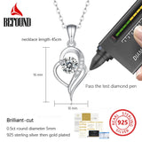 0.5ct Heart Moissanite Pendant Necklace in 925 Sterling Silver