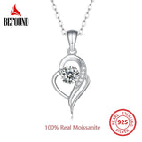 0.5ct Heart Moissanite Pendant Necklace in 925 Sterling Silver