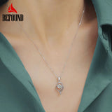 0.5ct Heart Moissanite Pendant Necklace in 925 Sterling Silver