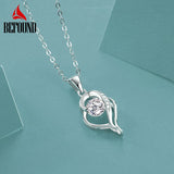 0.5ct Heart Moissanite Pendant Necklace in 925 Sterling Silver