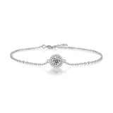 0.5ct Round Moissanite Bracelet 925 Sterling Silver D VVS1 Diamond Charm Bangle