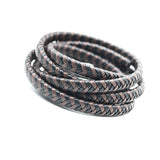 6mm 8mm Flat Braided Leather Cords for DIY Bracelet