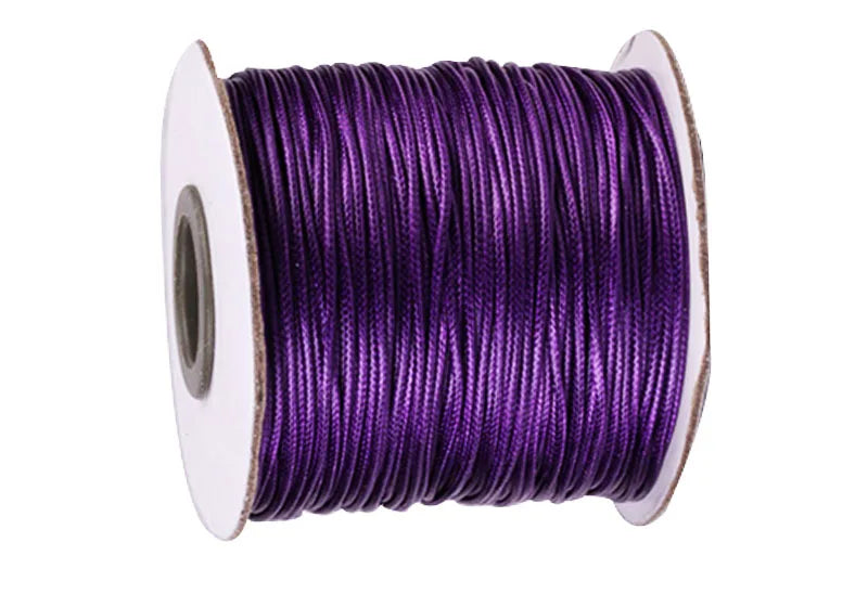 0.5mm Purple Polyester Wax Cord DIY Jewelry Wire 200yards/roll