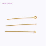 18K Plated Ball Head Pins, DIY Jewelry Making Supplies