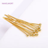18K Plated Ball Head Pins, DIY Jewelry Making Supplies