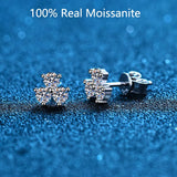 0.6 Carat Moissanite Stud Earrings D Ideal Cut Lab Created Diamond