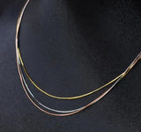 925 Sterling Silver Snakebone Chain Necklace C-XL288