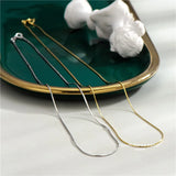 925 Sterling Silver Snakebone Chain Necklace C-XL288
