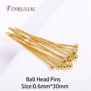 50-100Pcs 18K Plated Eye Pins Jewelry Findings