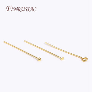 50-100Pcs 18K Plated Eye Pins Jewelry Findings