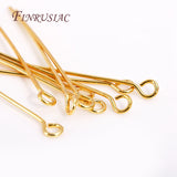 50-100Pcs 18K Plated Eye Pins Jewelry Findings
