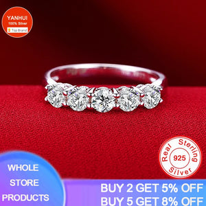 0.7ct Round Cut Zirconia Band Ring Tibetan Silver Jewelry