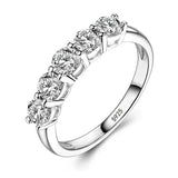 0.7ct Round Cut Zirconia Band Ring Tibetan Silver Jewelry