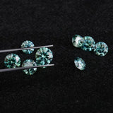 1ct Green VVS1 Moissanite Round Brilliant Cut