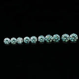 1ct Green VVS1 Moissanite Round Brilliant Cut