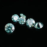 1ct Green VVS1 Moissanite Round Brilliant Cut