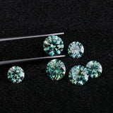1ct Green VVS1 Moissanite Round Brilliant Cut