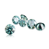 1ct Green VVS1 Moissanite Round Brilliant Cut