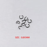 100pcs Stainless Steel Jump Rings Split Rings 0.8*5/6mm 1*7mm 1*6mm 1.2*7mm