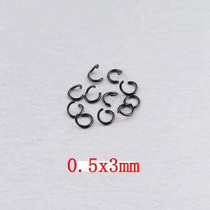 100pcs Stainless Steel Jump Rings Split Rings 0.8*5/6mm 1*7mm 1*6mm 1.2*7mm
