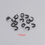 100pcs Stainless Steel Jump Rings Split Rings 0.8*5/6mm 1*7mm 1*6mm 1.2*7mm